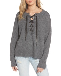 Rails Olivia Wool Cashmere Lace Up Sweater