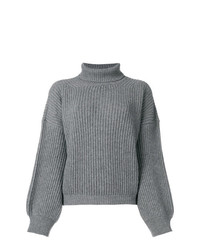 Fine Edge Ribbed Roll Neck Sweater
