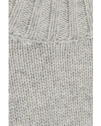 Tibi Tie Side Cashmere Sweater Light Gray