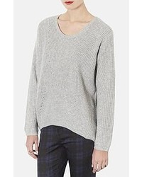 Topshop Clean Ribbed Sweater Pale Grey 8
