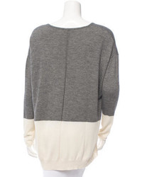 The Row Two Tone V Neck Sweater