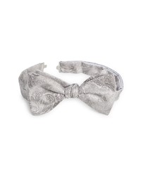 Eton Paisley Bow Tie In Light Grey At Nordstrom