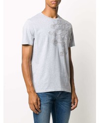 Etro Paisley Embroidered Cotton T Shirt