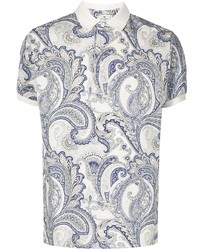 Etro Paisley Print Short Sleeve Polo Shirt