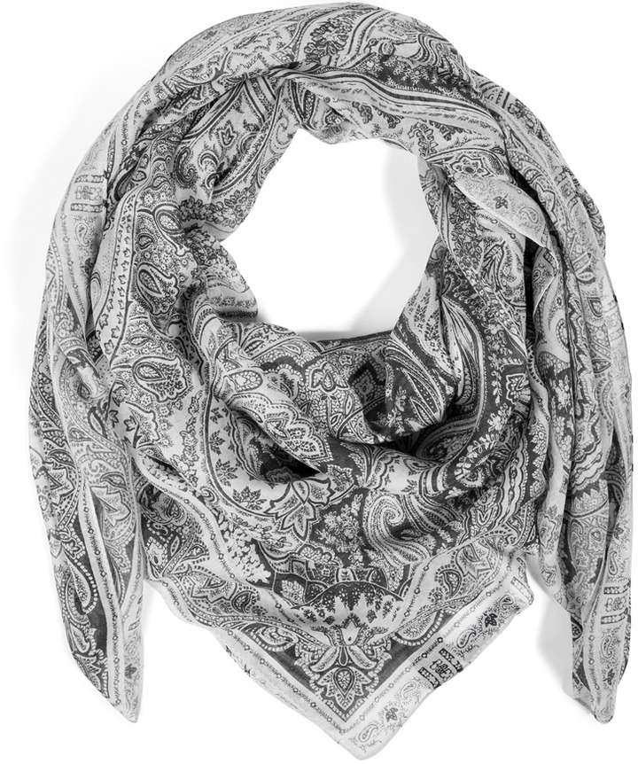 Etro Linen Blend Paisley Print Scarf | Where to buy & how to wear