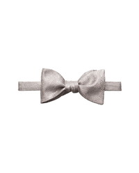 Grey Paisley Silk Bow-tie