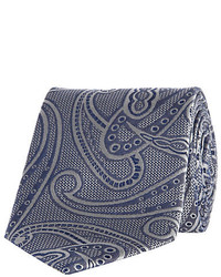 River Island Grey Large Scale Paisley Tie