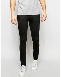 Asos Brand Super Skinny Smart Pants In Charcoal Jersey