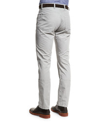 Ermenegildo Zegna Five Pocket Cotton Linen Pants Stone