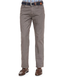 Peter Millar Five Pocket Stretch Cotton Trousers Dark Gray