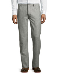 Brunello Cucinelli Flannel Five Pocket Pants Light Gray