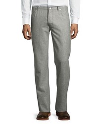 Brunello Cucinelli Flannel Five Pocket Pants Light Gray