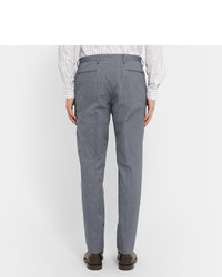Boglioli Grey Slim Fit Stretch Cotton Trousers