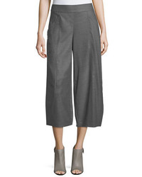Eileen Fisher Heathered Stretch Flannel Twill Cropped Pants Plus Size