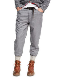 Brunello Cucinelli Lightweight Flannel Wool Pants