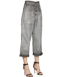 RtA Button Front Coated Cotton Pants