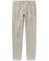 Incotex Slim Fit Linen And Cotton Blend Trousers