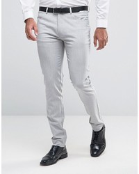Asos Super Skinny Smart Pants With 5 Pockets In Pale Gray