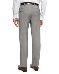 Brioni Tropical Tic Flat Front Trousers