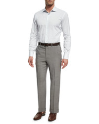 Brioni Tropical Tic Flat Front Trousers