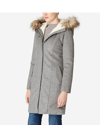 Cole Haan Striccato Wool Hooded Parka