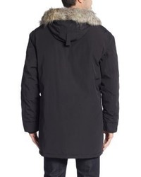 Calvin Klein Faux Fur Trimmed Cotton Blend Parka Jacket