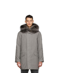 Yves Salomon Army Grey Fur Parka