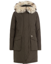 Woolrich Military Down Parka With Fur Trimmed Hood