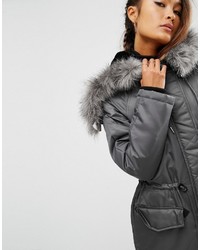 Asos Premium Padded Parka With Fur Lined Hood