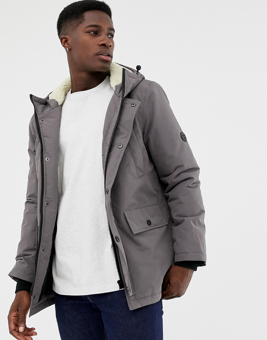 D-struct Sherpa Lined Parka Poly, $44 | Asos | Lookastic