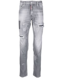 DSQUARED2 Straight Leg Patchwork Jeans