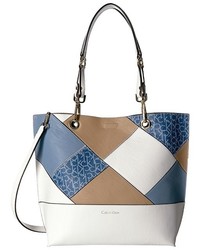Calvin Klein Sonoma Jetlinkraffia Patchwork Tote Tote Handbags