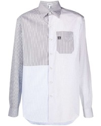Grey Patchwork Long Sleeve Shirt