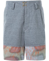 Grey Patchwork Shorts