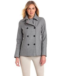 Tommy Hilfiger Classic Double Breasted Wool Blend Peacoat