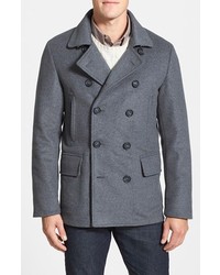 Façonnable Classic Fit Wool Blend Peacoat