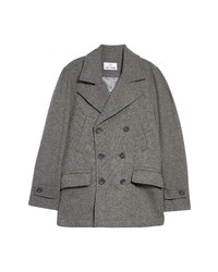 SOFT CLOTH Double Breasted Wool Blend Coat