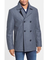 7 For All Mankind Double Breasted Wool Twill Peacoat