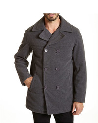 Men's Grey Pea Coats from jcpenney | Lookastic