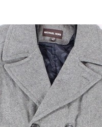 Michael Kors Michl Kors Heather Gray Xl Double Breasted Wool Peacoat