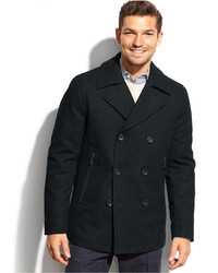 MICHAEL Michael Kors Michl Michl Kors Derby Wool Blend Pea Coat, $275 |  Macy's | Lookastic