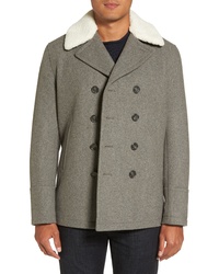 Michael Kors Peacoat With Faux Shearling Collar