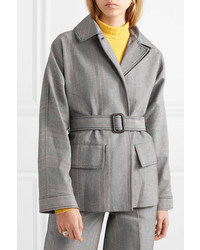 By Malene Birger Rawil Checked Cotton Blend Twill Jacket