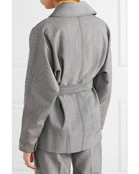 By Malene Birger Rawil Checked Cotton Blend Twill Jacket