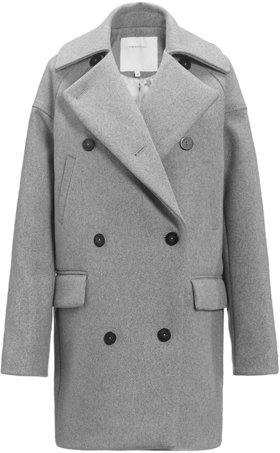 Surface to Air Grey Wool Maple Coat Where to buy & how to wear