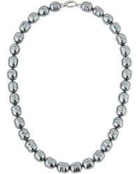 Majorica 12mm Baroque Pearl Necklace Gray