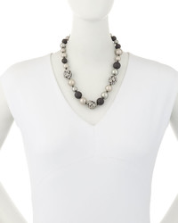 Alexis Bittar Pearly Crystal Mosaic Strand Necklace