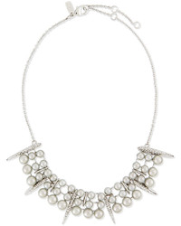 Alexis Bittar Pearly Pav Crystal Bar Collar Necklace