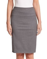 Eleventy Asymmetrical Banded Pencil Skirt
