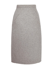 Carolina Herrera Cashmere Pencil Skirt Grey